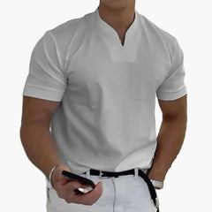 Herrenpoloshirt Moderne Stil Elegant für Entspannte oder Stilvolle Erscheinung in Hellgrau