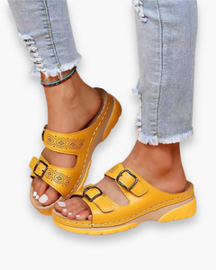 Damen Bequeme Atmungsaktive Sandalen | Sommerschuhe in Gelb
