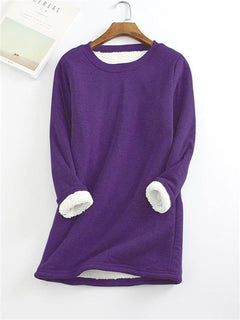 Astrid - Damen-Fleece-Pullover in Lila