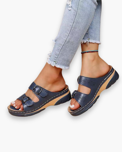 Damen Bequeme Atmungsaktive Sandalen | Sommerschuhe in Dunkelblau