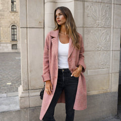 Talinne - Einreihiger Mantel in Pink