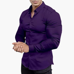 Slim-Fit Hemd für Herren in Lila