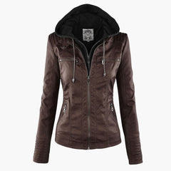 Kapuzenhülle Jacke für Damen in Braun