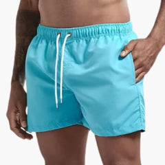 Schnelltrocknende Badehose - für Herren mit sportlichem Look in Himmelblau