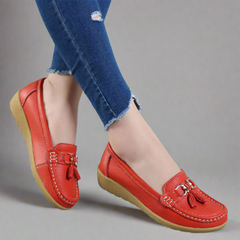 Answina | Orthopädische Halbschuhe aus Premium-Leder in Rot