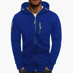 Kapuzenjacke mit Reißverschluss für Herren in Blau