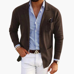 Herren Cardigan Blazer – Elegante Strickjacke für Männer in Braun