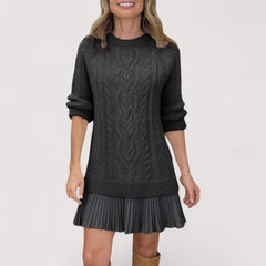 Xenia | Strick Kleid in Schwarz