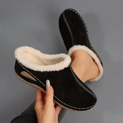 Nora | Damen Slip-On Sandalen weich und edel in Schwarz