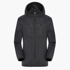 Trenchcoat mit Kapuze für Unisex in Schwarz