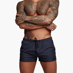Schnelltrocknende Shorts - für Herren mit Stretch & Zipper in Marineblau