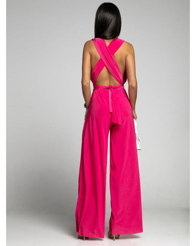 FlairFashion - Ärmelloser V‑Ausschnitt‑Jumpsuit