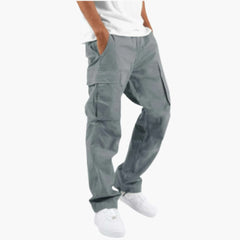 Weite Cargo-Hose für Männer - Bequeme Passform mit Taschen in Dunkelgrau