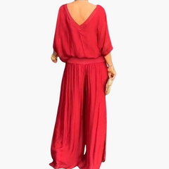 Astrid | Zweiteiliges Boho-Set in Rot