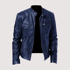 Patrick | Lederjacke für Herren in Blau