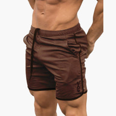 Sport Shorts für Herren – Fitness- und Laufbekleidung mit Taschen in Kaffee