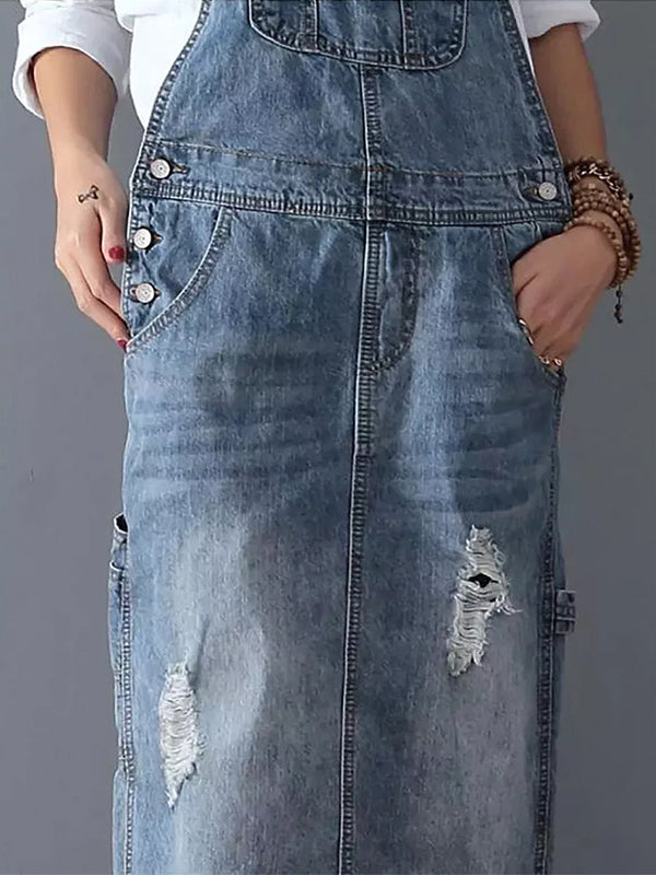 Overallkleid mit Verstellbaren Trägern für Damen
