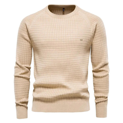 Herren-Rundhals-Pullover – NICK in Aprikose