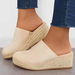 Cassarah - Elegante Sommer-Keilsandalen für Damen in Beige