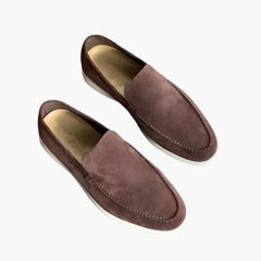 Wildleder Loafers für Herren in Kastanienbraun