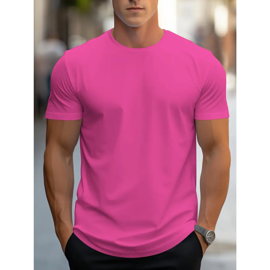 Brian - Klassisches Herren-T-Shirt mit kurzen Ärmeln
