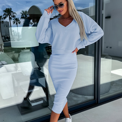 Edith™ | Zweiteiliges Kleiderset in Blau