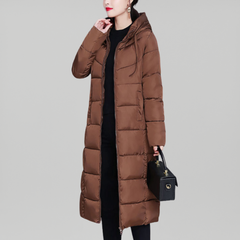 Steppjacke mit Kapuze Puffer Winterjacke in Braun