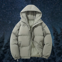 Klassisches Design Kapuzenjacke in Hellgrau