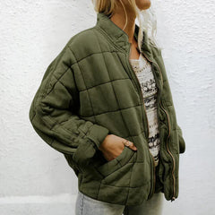 SORAYA | Luxuriöse Steppjacke Für Frauen in Grün