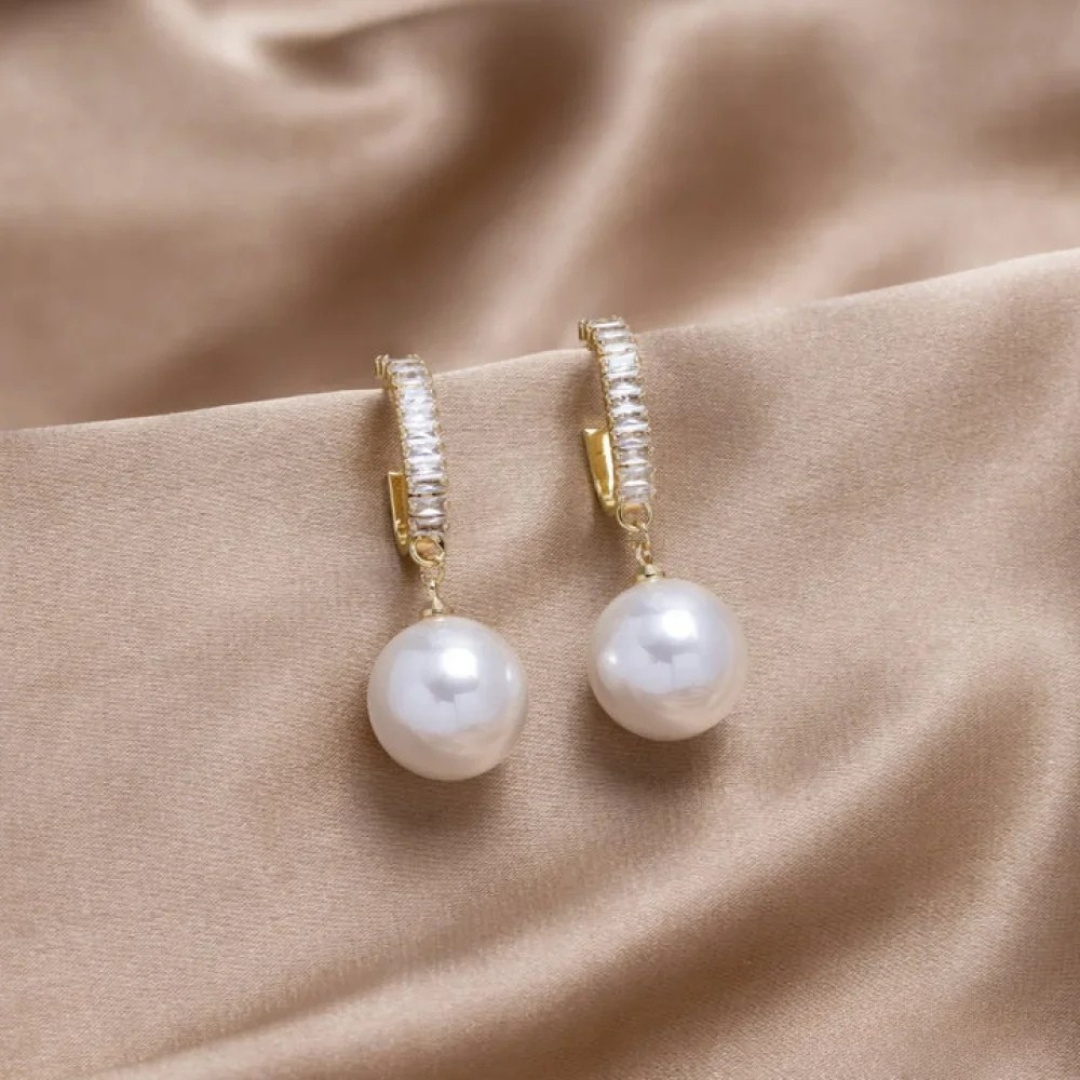 Herdis – Perlen-Drop Creolen