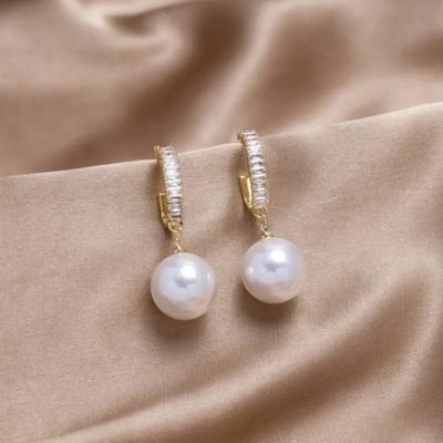 Herdis – Perlen-Drop Creolen