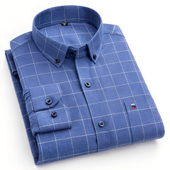 Nikolas - Elegantes Herrenshirt mit Karomuster in Blau