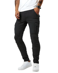 Marino Cargo Stretch Pants in Black