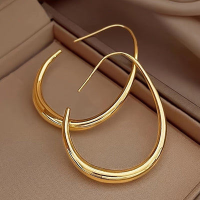 Amelie - Goldene Tropfen-Hoops