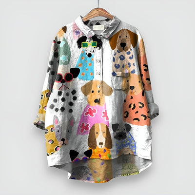 Amelie™ | Damenshirt mit Hundeprint