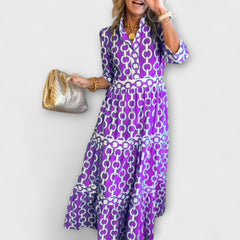 Loradia – Midikleid mit Kettenprint in Violett