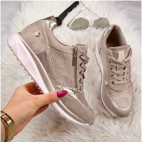 Anty | Glänzende Schnür-Sneaker