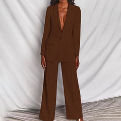 Alessandra - Elegantes Business-Set [Blazer+Hose] in Braun
