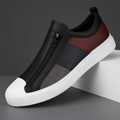 Avaron Leder Sneakers in Schwarz-Weiß
