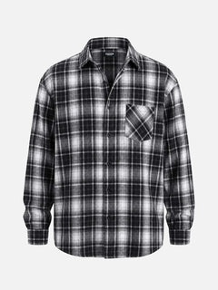 Simon | Herren Kariertes Heritage Flanell Hemd in Schwarz