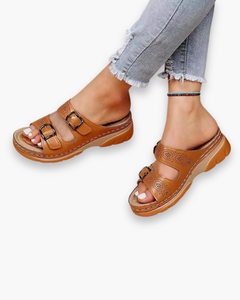 Damen Bequeme Atmungsaktive Sandalen | Sommerschuhe in Braun