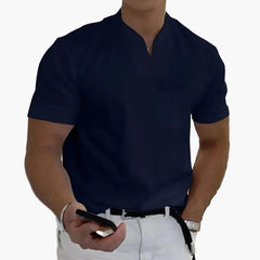 Herrenpoloshirt Moderne Stil Elegant für Entspannte oder Stilvolle Erscheinung in Dunkelblau