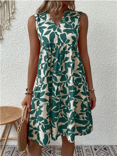 Sorene | Elegantes Fließendes Kleid mit Blumenmuster