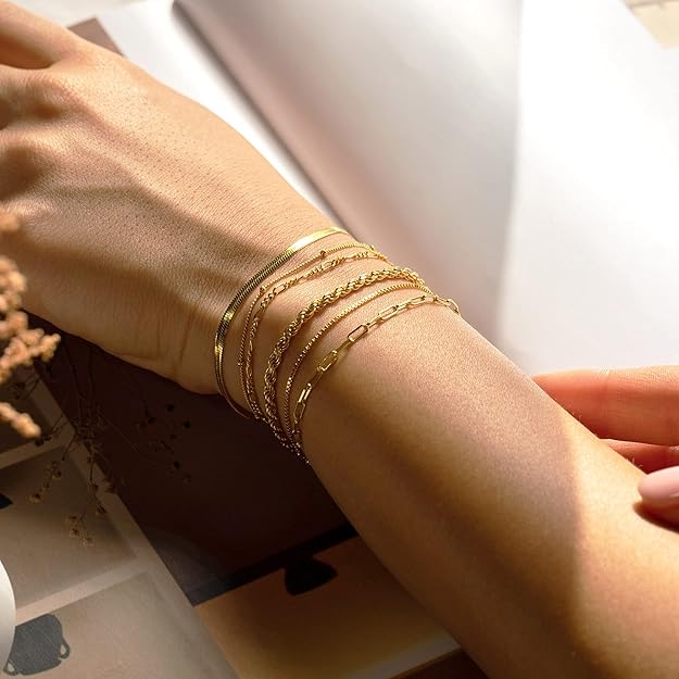 Linn - Goldene Armreif-Kollektion