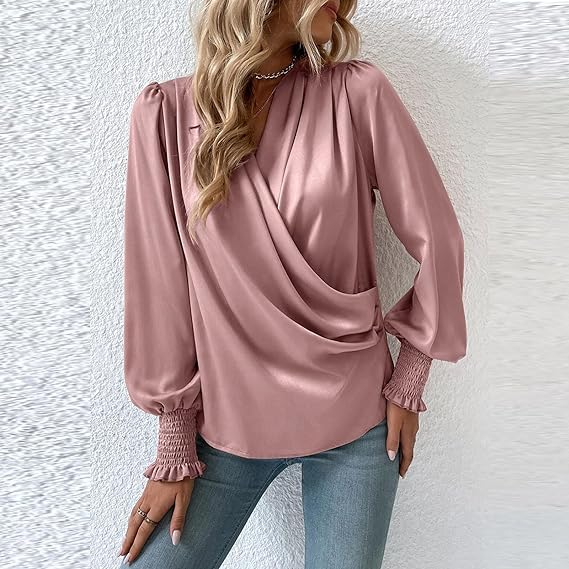 Lilou - Bluse - Plissee-Puffärmel