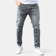 Ermes™ | Slim Fit Jeans mit Zerrissenen Design in Grau