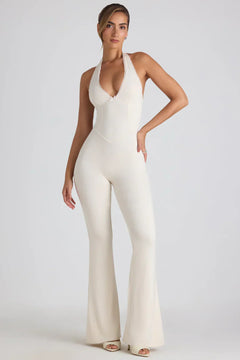 ALICE™ | Flare Jumpsuit in Elfenbein