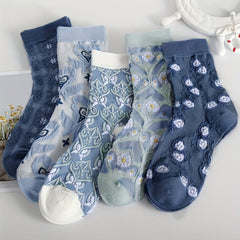 Haselnuss | Vintage Socken in 5er-Pack - Gemischte Farben
