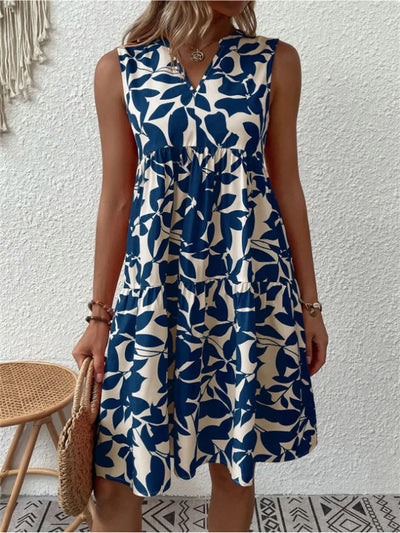 Sorene | Elegantes Fließendes Kleid mit Blumenmuster
