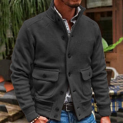 Tate - Stilvolle Herren Strickjacke in Schwarz